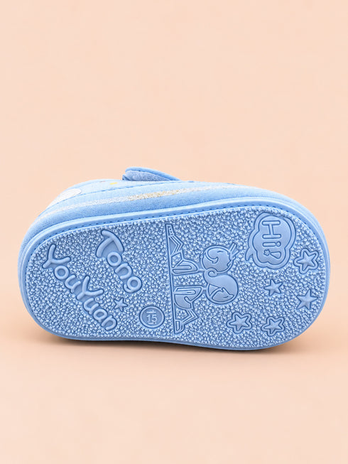 Blue Bow Baby Pre-Walker Shoes