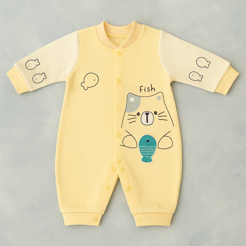 Fishy Cat Fleece Sleepsuit