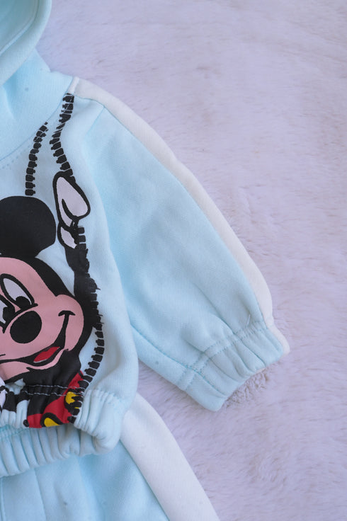 Mickey Mouse Printed Fleece Hooded Set