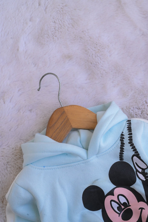 Mickey Mouse Printed Fleece Hooded Set