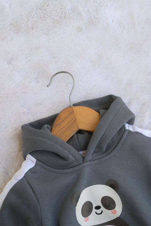 Panda Printed Fleece Hooded Set