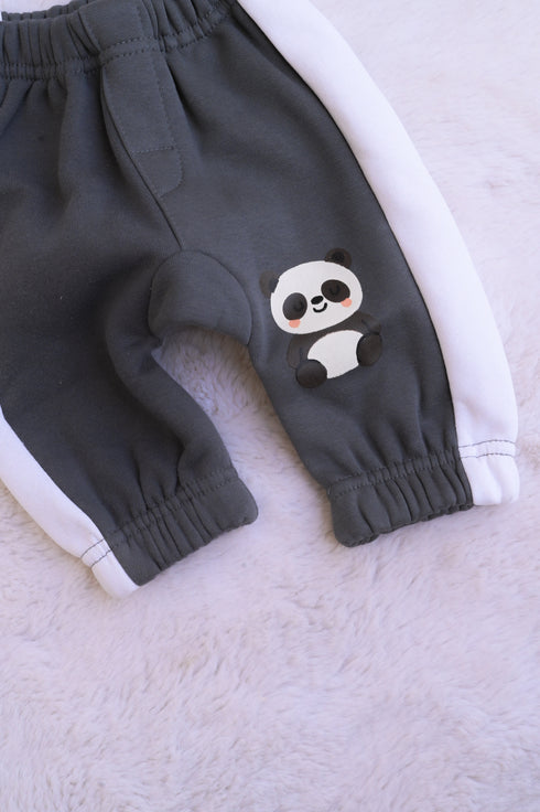 Panda Printed Fleece Hooded Set