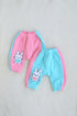 2-Pack Bunny Color Block Fleece Pajama (Mint & Pink)