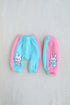 2-Pack Bunny Color Block Fleece Pajama (Mint & Pink)