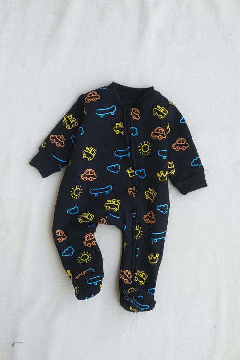 Tiny Adventurer Fleece Footed Sleepsuit