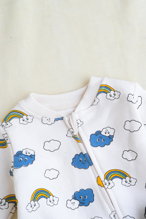 Rainbow Dreams Fleece Footed Sleepsuit