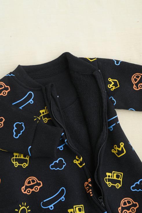 Tiny Adventurer Fleece Footed Sleepsuit