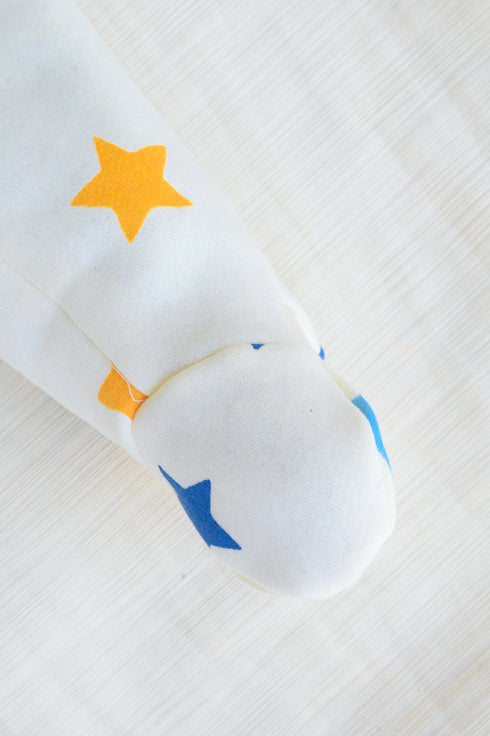 Star Scatter Fleece Footed Sleepsuit