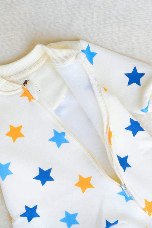 Star Scatter Fleece Footed Sleepsuit