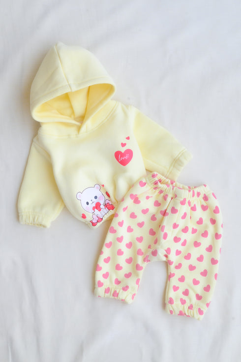 Cuddly Bear Fleece Hooded Set