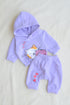 Kitty Love Lilac Fleece Hooded Set
