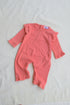 Medium Pink Frilled Ribbed Sleepsuit