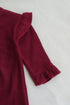 Burgundy Frilled Ribbed Sleepsuit
