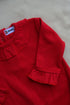 Red Frilled Ribbed Sleepsuit