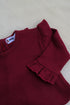 Burgundy Frilled Ribbed Sleepsuit