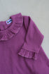 Magenta Frilled Ribbed Sleepsuit