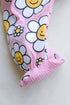 Smiley Daisy Frill Buttoned Interlock Sleepsuit