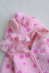 Pink Cherries Frilled Fleece Hooded Sleepsuit