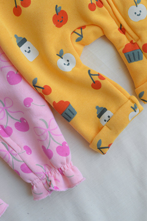 Cheery Munch Fleece Hooded Sleepsuit