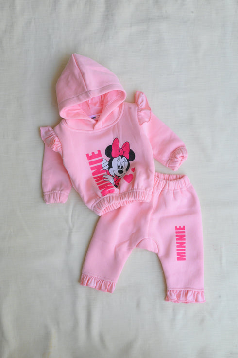 Minnie Mouse Frilled Fleece Hooded Set