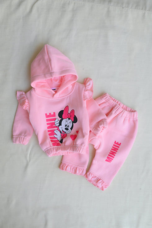 Minnie Mouse Frilled Fleece Hooded Set