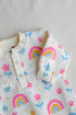 Rainbow Meadows Frilled Fleece Footed Sleepsuit