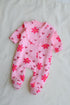 Petal Love Frilled Zipper Fleece Footed Sleepsuit
