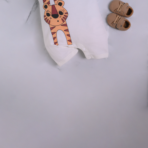 Hanging Cat Buttoned Romper