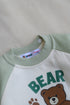 Cute Bear Raglan Fleece Sweatshirt Set