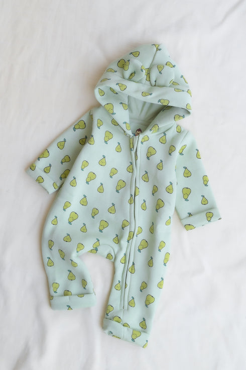 Little Orchard Fleece Hooded Sleepsuit