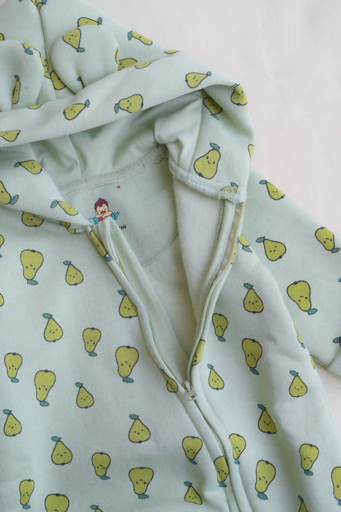 Little Orchard Fleece Hooded Sleepsuit