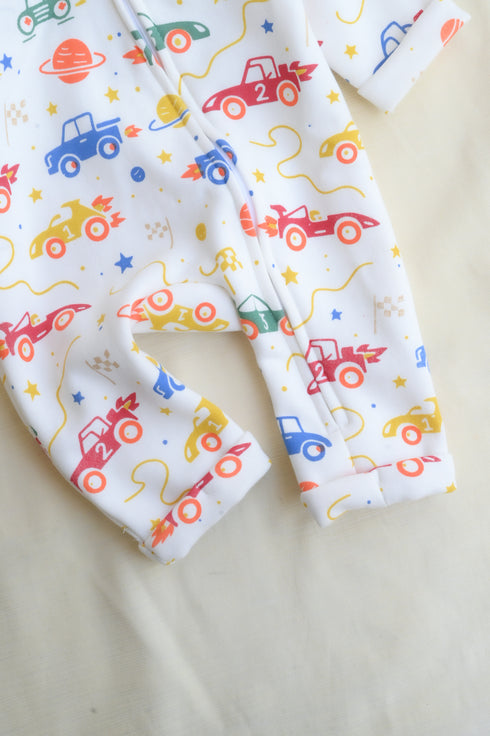 Space Racers Fleece Hooded Sleepsuit