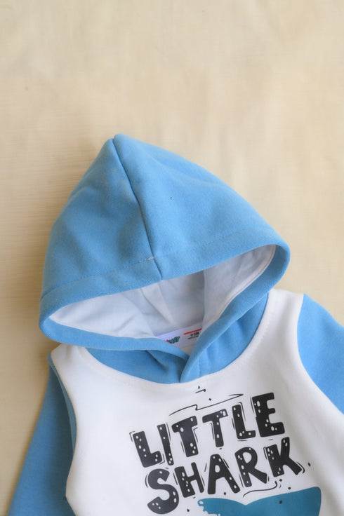 Little Shark Fleece Hooded Set