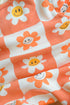 Sunny Checks Frilled Zipper Fleece Footed Sleepsuit