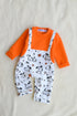 Woof Woof Dungaree Fleece Sleepsuit