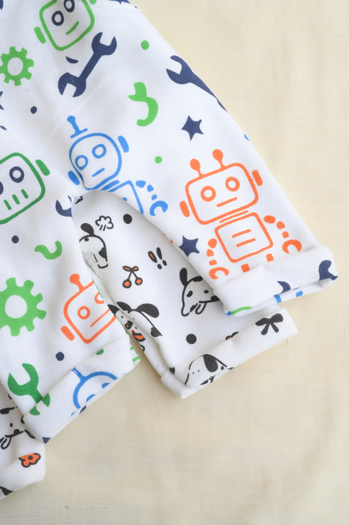 Robo Buddies Dungaree Fleece Sleepsuit