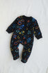 Space-Themed Fleece Footed Sleepsuit