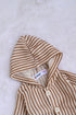 Brown Striped Hooded Sleepsuit