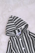 Midnight Striped Hooded Sleepsuit