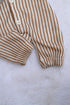Brown Striped Hooded Sleepsuit