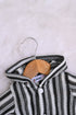 Midnight Striped Hooded Sleepsuit