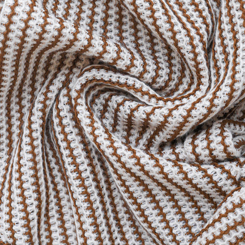 Brown Striped Hooded Sleepsuit