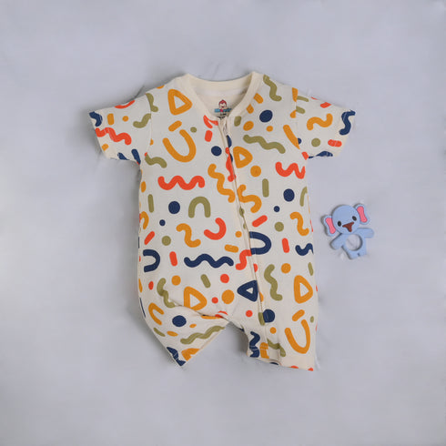 Doodle Dash Zip-Up Romper