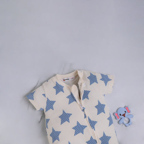 Stars Printed Zip-Up Romper
