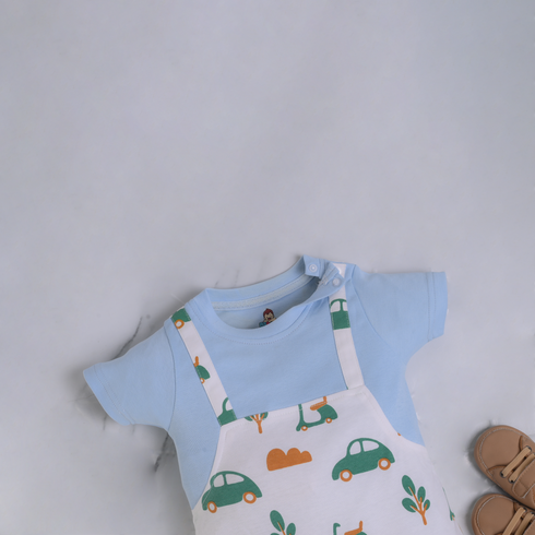 Mini Explorer Dungaree Romper