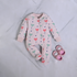 Hearts Patterned Fleece Footed Sleepsuit