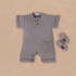 Grey Button-Up Romper
