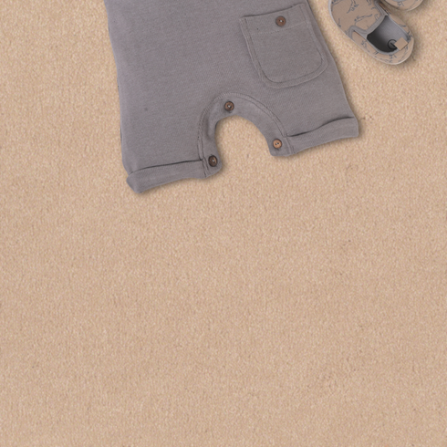 Grey Button-Up Romper