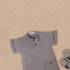 Grey Button-Up Romper
