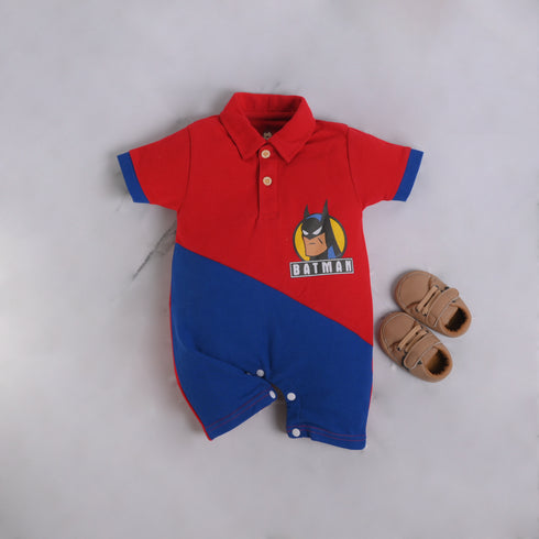 Bold Batman Cut & Sew Polo Romper